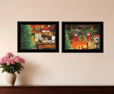 HOMEZIA SET OF TWO IVE BEEN A GOOD BOY 2 BLACK FRAMED PRINT WALL ART