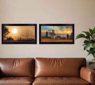 HOMEZIA SET OF TWO LIGHT OF A NEW DAY 1 BLACK FRAMED PRINT WALL ART
