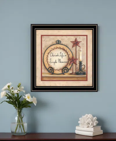 HOMEZIA SIMPLE PLEASURES 3 BLACK FRAMED PRINT WALL ART