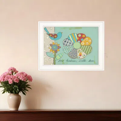 HOMEZIA SOW KINDNESS SCATTER LOVE 1 WHITE FRAMED PRINT WALL ART