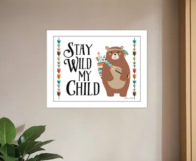 HOMEZIA STAY WILD MY CHILD 2 WHITE FRAMED PRINT WALL ART