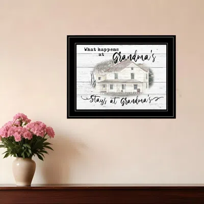 HOMEZIA STAYS AT GRANDMAS BLACK FRAMED PRINT WALL ART
