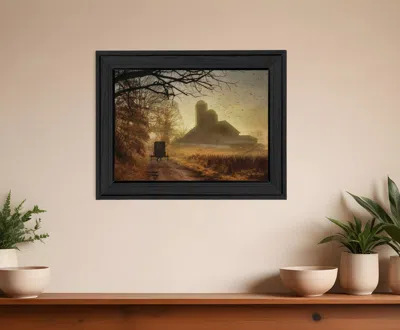 HOMEZIA SUNDAY MORNING 2 BLACK FRAMED PRINT WALL ART