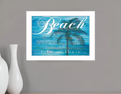 HOMEZIA TAKE ME THERE 2 WHITE FRAMED PRINT WALL ART