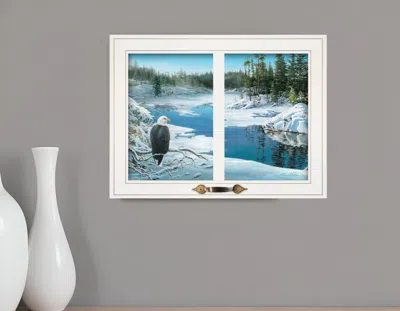 HOMEZIA THE LOOKOUT 3 WHITE FRAMED PRINT WALL ART
