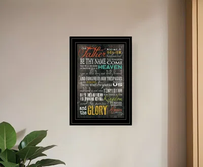 HOMEZIA THE LORDS PRAYER 4 BLACK FRAMED PRINT WALL ART