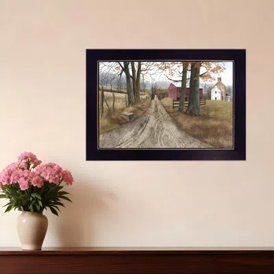 HOMEZIA THE ROAD HOME 4 BLACK FRAMED PRINT WALL ART