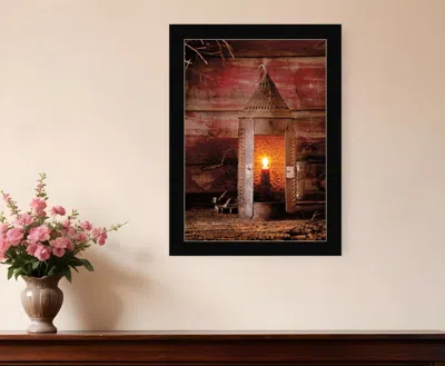 HOMEZIA TINNERS LANTERN 3 BLACK FRAMED PRINT WALL ART