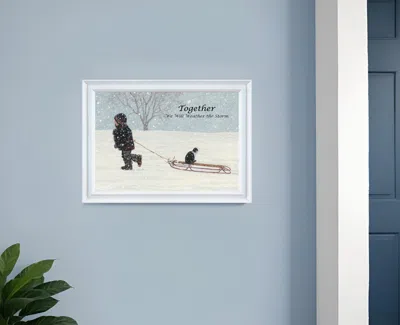 HOMEZIA TOGETHER 2 WHITE FRAMED PRINT WALL ART