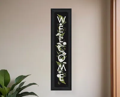 HOMEZIA WELCOME SIGN I 2 BLACK FRAMED PRINT WALL ART