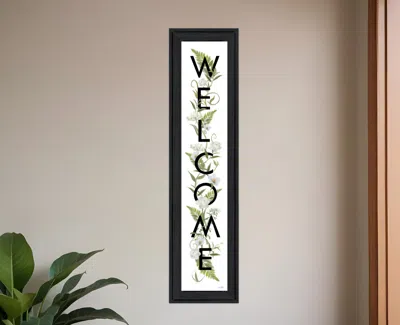 HOMEZIA WELCOME SIGN II 2 BLACK FRAMED PRINT WALL ART