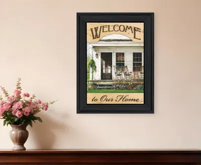HOMEZIA WELCOME TO OUR HOME 1 BLACK FRAMED PRINT WALL ART