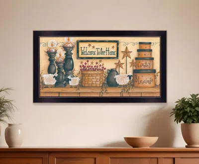 HOMEZIA WELCOME TO OUR HOME 2 BLACK FRAMED PRINT WALL ART