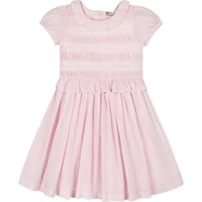 HOPE & HENRY HOPE & HENRY GIRLS' ORGANIC PUFF SLEEVE SMOCKED PARTY DRESS, KIDS