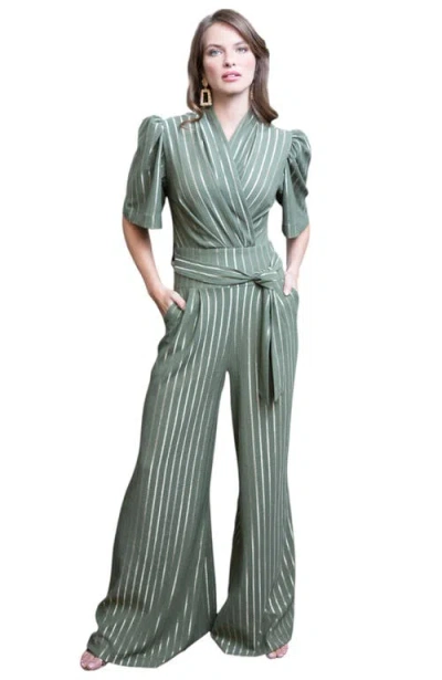 HOTSQUASH LONDON CLOTHING HOTSQUASH LONDON CLOTHING GOLD STRIPE WIDE LEG JUMPSUIT