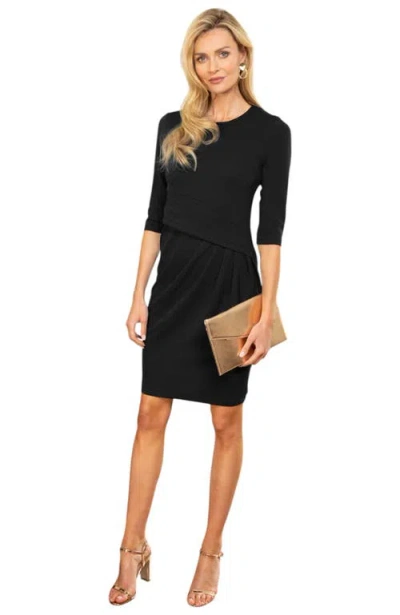 HOTSQUASH LONDON CLOTHING HOTSQUASH LONDON CLOTHING PLEAT WAIST DRESS WITH 3/4 SLEEVES