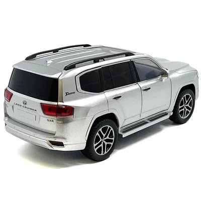 HOTWHEELS 1-24 SCALE DIECAST MODEL CAR FOR TOYOTA LAND CRUISER -SILVER METALLIC WITH SUN ROOF