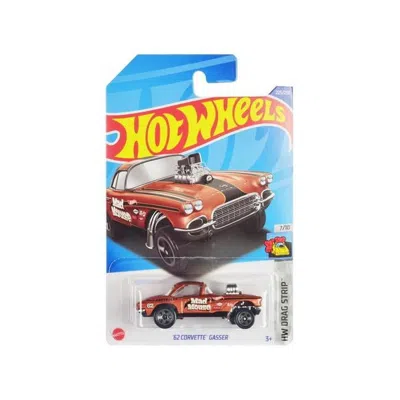 HOTWHEELS 1962 CHEVROLET CORVETTE GASSER MAD MOUSE COPPER METALLIC WITH BLACK STRIPES HW DRAG STRIP SERIES DIE