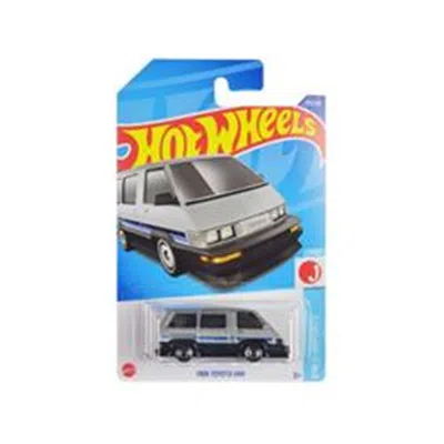 HOTWHEELS 1986 TOYOTA VAN SILVER METALLIC & BLACK WITH STRIPES HW J-IMPORTS SERIES DIECAST MODEL CAR