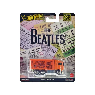 HOTWHEELS HOT WHEELS HIWAY HAULER ORANGE WITH CONCERT TICKET GRAPHICS THE BEATLES POP CULTURE SERIES DIECAST M