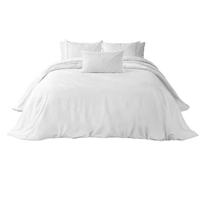 HOUSE BABYLON WHITE THE CAIRO COLLECTION SILVER STRIPE - DOUBLE