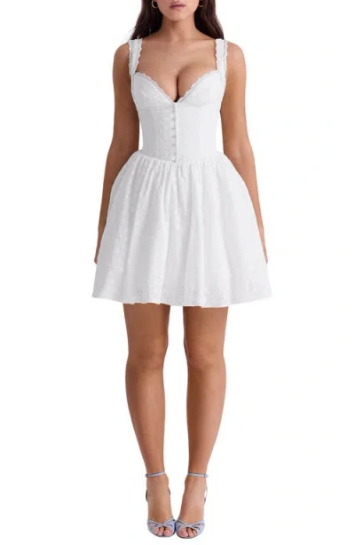 HOUSE OF CB HOUSE OF CB BRIGITTE EMBROIDERED LACE FIT & FLARE DRESS