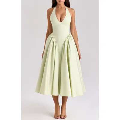 HOUSE OF CB HOUSE OF CB MARILYN GINGHAM HALTER MIDI SUNDRESS