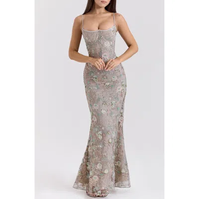 HOUSE OF CB HOUSE OF CB NAIMA EMBROIDERED SEQUIN MERMAID GOWN