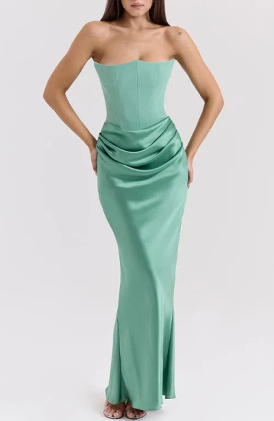 HOUSE OF CB HOUSE OF CB PERSEPHONE STRAPLESS MAXI COCKTAIL DRESS