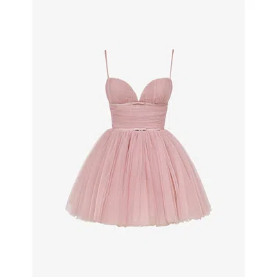 HOUSE OF CB WOMENS FRENCH ROSE PRINCESS TULLE MINI DRESS