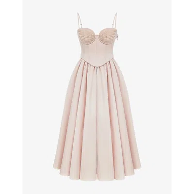 HOUSE OF CB WOMENS HOUSE OF CB PERFECT SATIN CORSET AND SKIRT SET