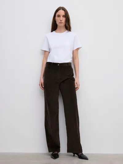 HOUSE OF DAGMAR CORDUROY TROUSERS | HOUSE OF DAGMAR | CACAO BROWN | SIZE 40 | 100% ORGANIC COTTON