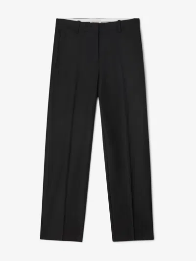 HOUSE OF DAGMAR CROPPED TROUSERS | HOUSE OF DAGMAR | BLACK | SIZE 36 | 54% RECYCLED POLYESTER, 44% VIRGIN WOOL, 2% E