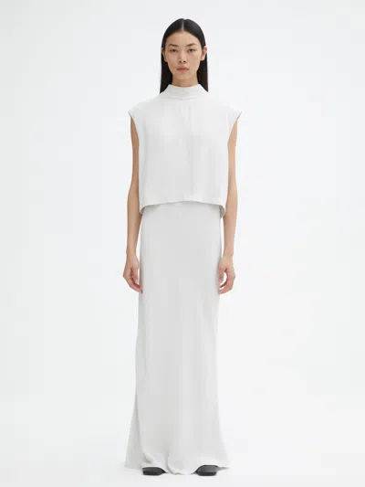 HOUSE OF DAGMAR SHINY SLEEVELESS TOP | HOUSE OF DAGMAR | OYSTER | SIZE 34 | 50% ECO-FRIENDLY VISCOSE, 50% VISCOSE.