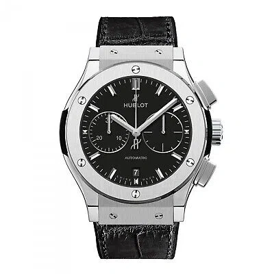 HUBLOT HUBLOT CLASSIC FUSION TITANIUM 45 MM BLACK AUTOMATIC WATCH 521.NX.1171.LR