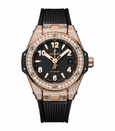 HUBLOT KING GOLD AND DIAMOND BIG BANG ONE CLICK WATCH