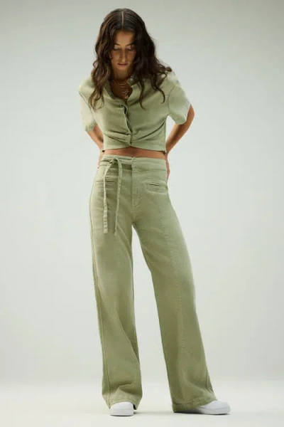 HUDSON HUDSON JEANS TIE WAIST PINTUCKED TROUSER PANT