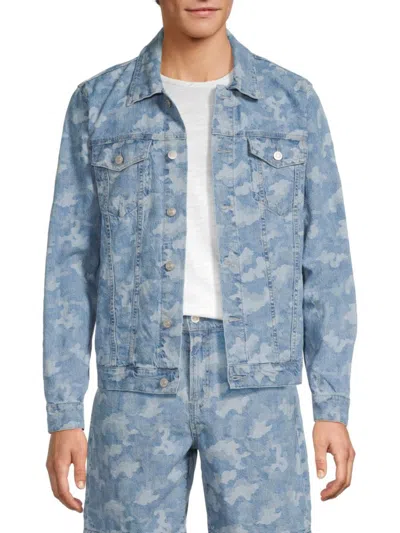 HUDSON MEN'S CAMO DENIM TRUCKER JACKET