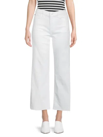 HUDSON ROSALIE HIGH RISE WIDE LEG JEANS IN WHITE