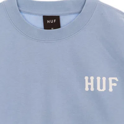 HUF ESSENTIALS CLASSIC H CREW LIGHT BLUE MEN'S CREWNECK SWEATSHIRT