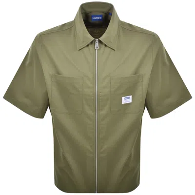 HUGO BLUE HUGO BLUE EKYZ OVERSIZED SHIRT GREEN