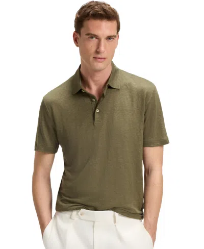 HUGO BOSS BECKHAM X BOSS MEN'S LINEN REGULAR-FIT POLO SHIRT