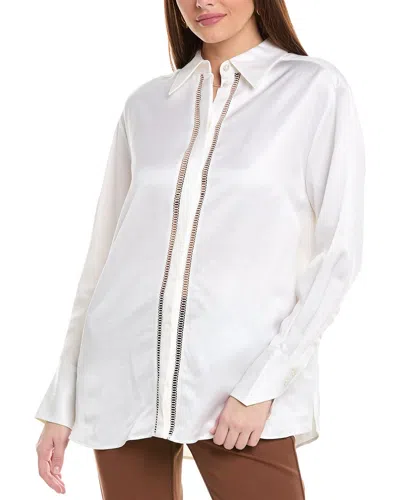 HUGO BOSS HUGO BOSS BEINA LINEN-BLEND BLOUSE