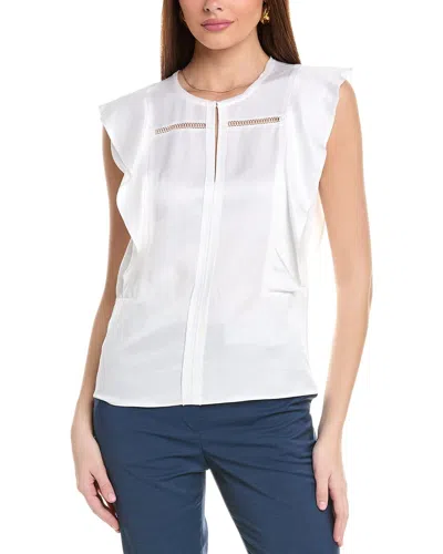 HUGO BOSS HUGO BOSS BILEINA LINEN-BLEND BLOUSE
