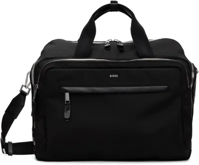 HUGO BOSS BLACK LOGO HARDWARE DUFFLE BAG