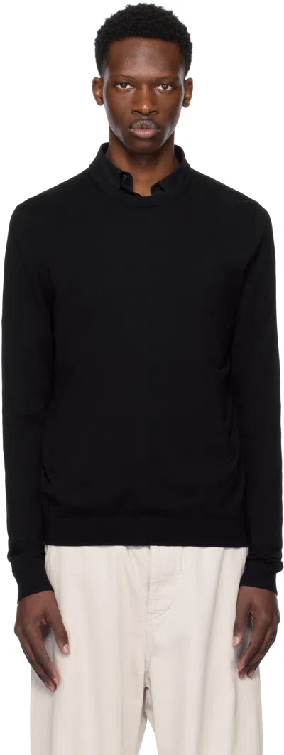HUGO BOSS BLACK REGULAR FIT CREWNECK SOFT YARNS SWEATER