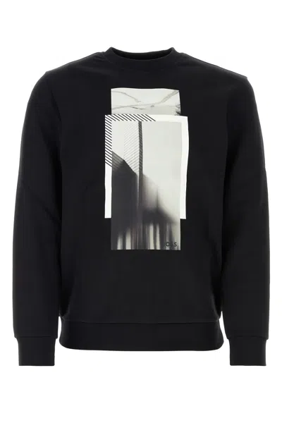 HUGO BOSS BLACK STRETCH COTTON SWEATSHIRT