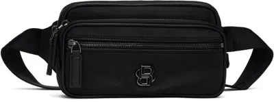 HUGO BOSS BLACK TWILL DOUBLE B MONOGRAM BELT BAG