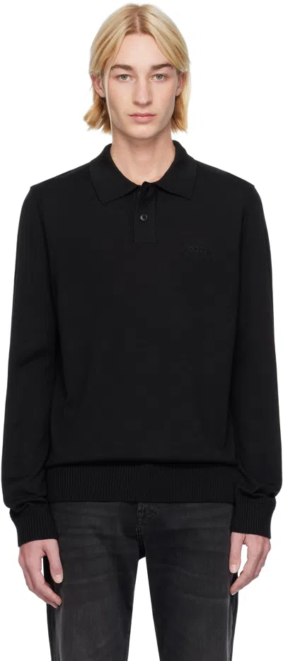 HUGO BOSS BLACK TWO-BUTTON POLO