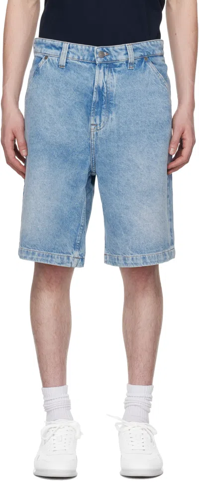 HUGO BOSS BLUE FADED DENIM SHORTS